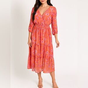 Sincerely Jules Floral tiered maxi Dress NWT